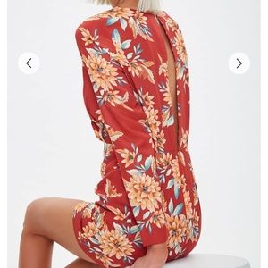 Floral Long Sleeve Mini Dress